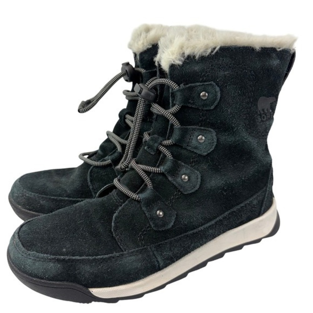 Sorel Youth Whitney II Size 4 Joan Lace Waterproof Winter Boot‎ Black